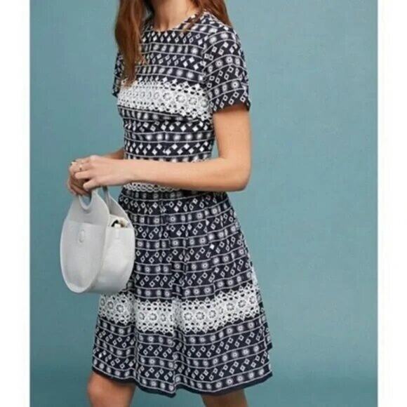 Monique Lhuillier x Anthropologie Aleria Dress Size 10P - Picture 1 of 15